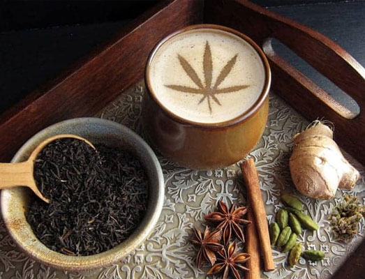 Cannabis Cha-latte theevariant. Cannabis Cha-latte theevariant.