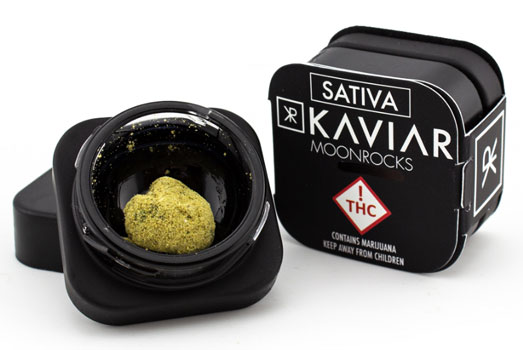 Commerciële verpakking Sativa kaviar moonrocks. Commerciële verpakking Sativa kaviar moonrocks.