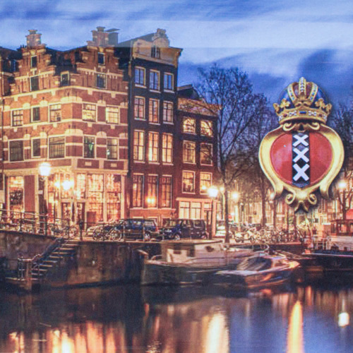 Amsterdam Canal Rolling Tray Large Detail