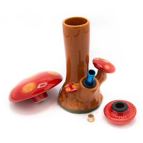 Ceramic Bong Mushroom Large Red onderdelen