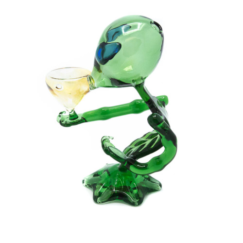 Glass Alien Bong Green Rechts