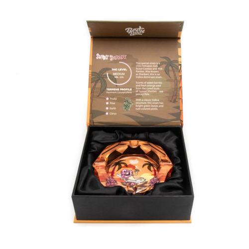 Best Buds Crystal Ashtray Sunset Sherbert Verpakking Detail