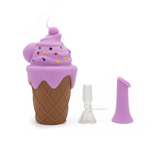 Silicone Ice Cream Bong Pink Variatie