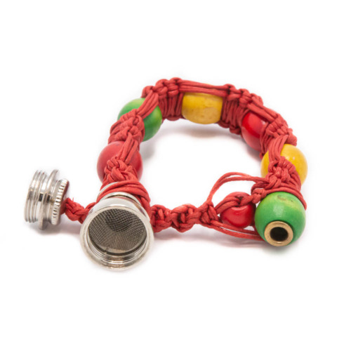 Pipe Bracelet Red open