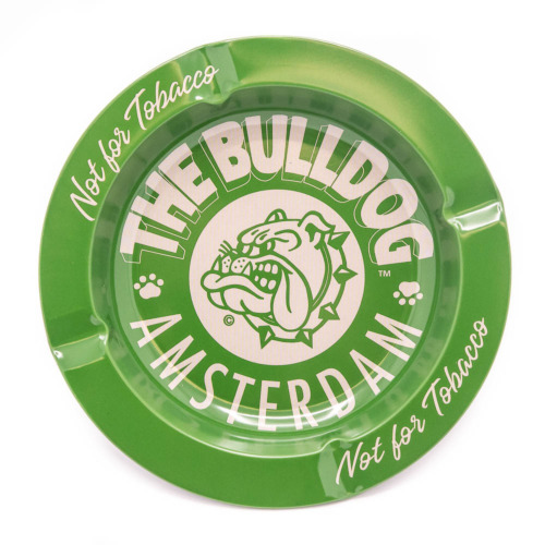 The Bulldog Original Green Metal Ashtray 14 CM