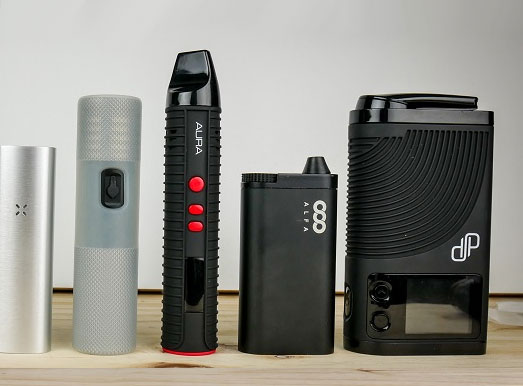 Voorbeelden van portable vaporizers.